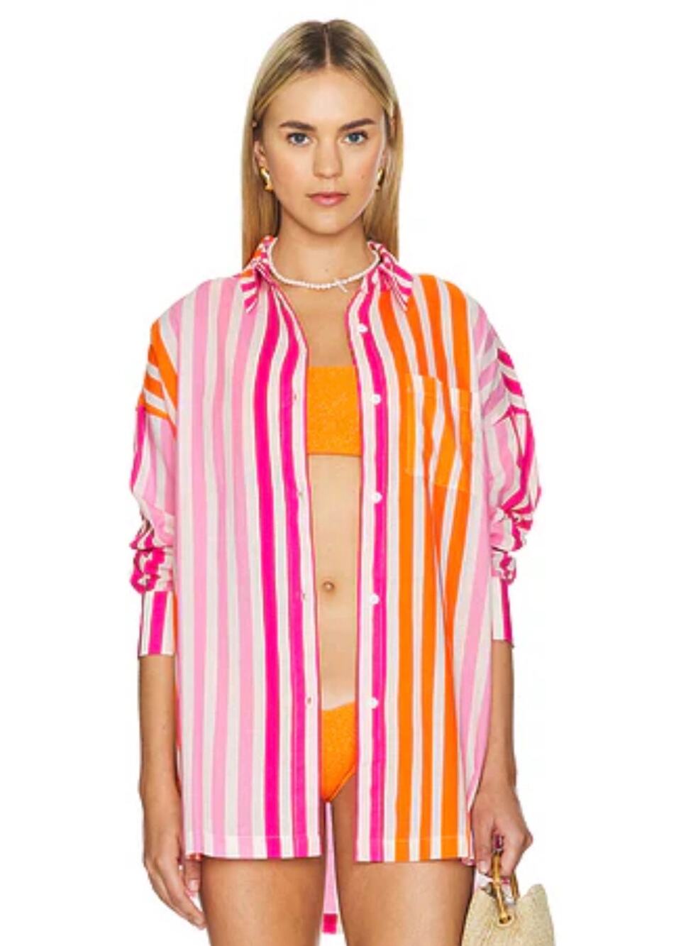 Beach Riot Alexa Top in Sunset Stripes
